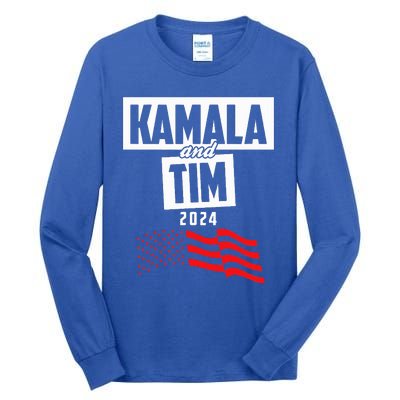 Kamala & Tim 2024 For Kamala Harris Supporters Tall Long Sleeve T-Shirt