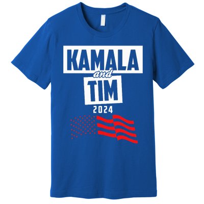 Kamala & Tim 2024 For Kamala Harris Supporters Premium T-Shirt