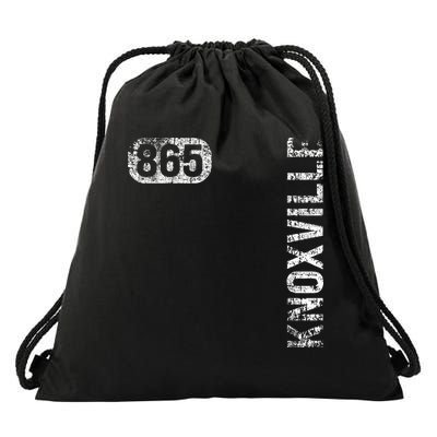 Knoxville Tennessee 865 Area Code Vintage Retro Drawstring Bag