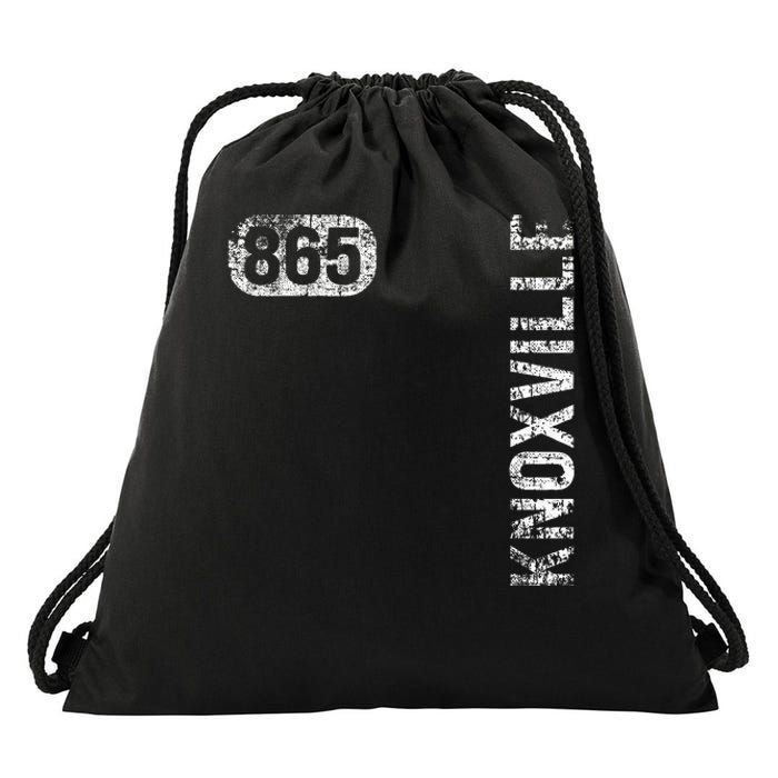 Knoxville Tennessee 865 Area Code Vintage Retro Drawstring Bag