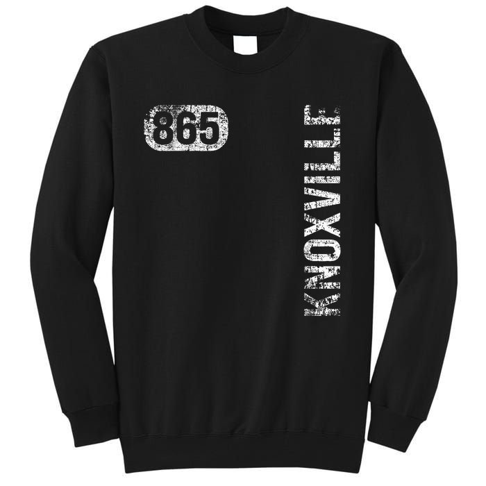 Knoxville Tennessee 865 Area Code Vintage Retro Tall Sweatshirt