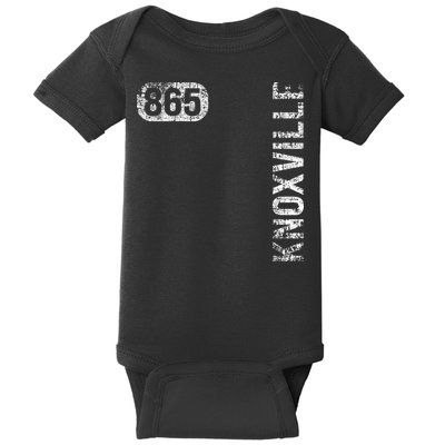Knoxville Tennessee 865 Area Code Vintage Retro Baby Bodysuit