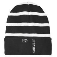 Knoxville Tennessee 865 Area Code Vintage Retro Striped Beanie with Solid Band