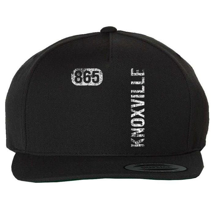 Knoxville Tennessee 865 Area Code Vintage Retro Wool Snapback Cap