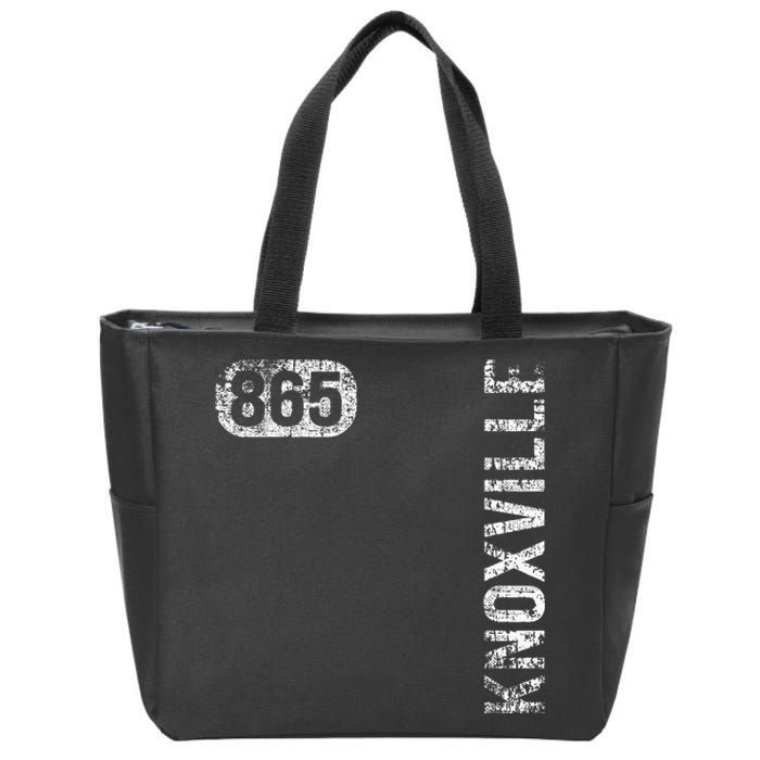 Knoxville Tennessee 865 Area Code Vintage Retro Zip Tote Bag