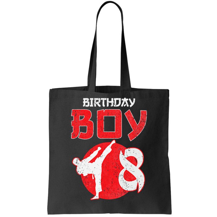 Karate Taekwondo 8 Years Old Birthday Martial Tote Bag