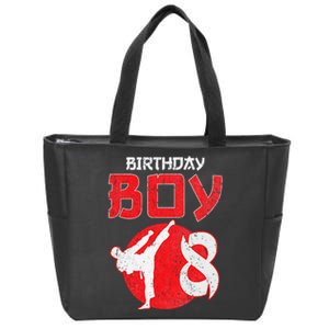 Karate Taekwondo 8 Years Old Birthday Martial Zip Tote Bag