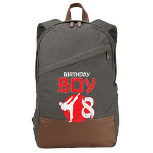 Karate Taekwondo 8 Years Old Birthday Martial Cotton Canvas Backpack