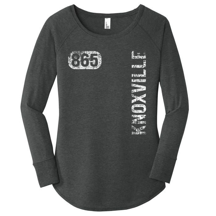 Knoxville Tennessee 865 Area Code Vintage Retro Women's Perfect Tri Tunic Long Sleeve Shirt