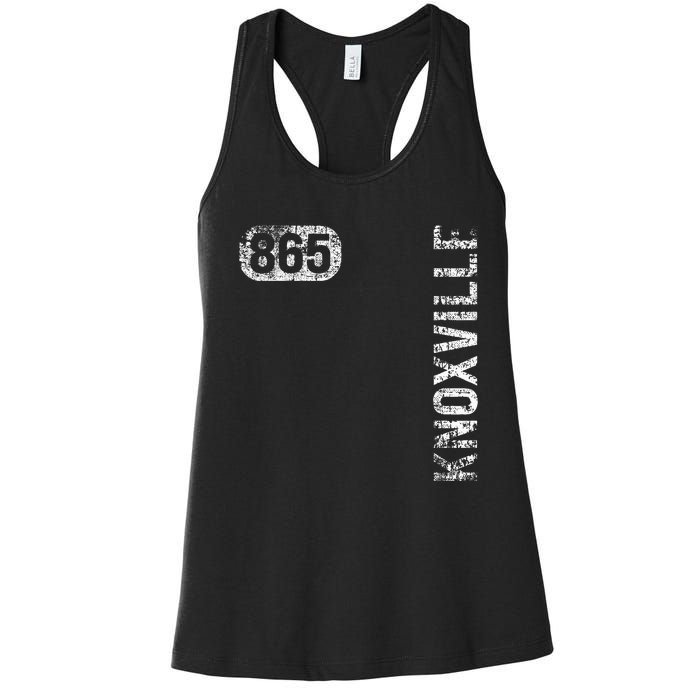 Knoxville Tennessee 865 Area Code Vintage Retro Women's Racerback Tank