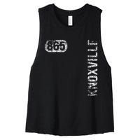 Knoxville Tennessee 865 Area Code Vintage Retro Women's Racerback Cropped Tank