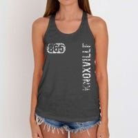 Knoxville Tennessee 865 Area Code Vintage Retro Women's Knotted Racerback Tank