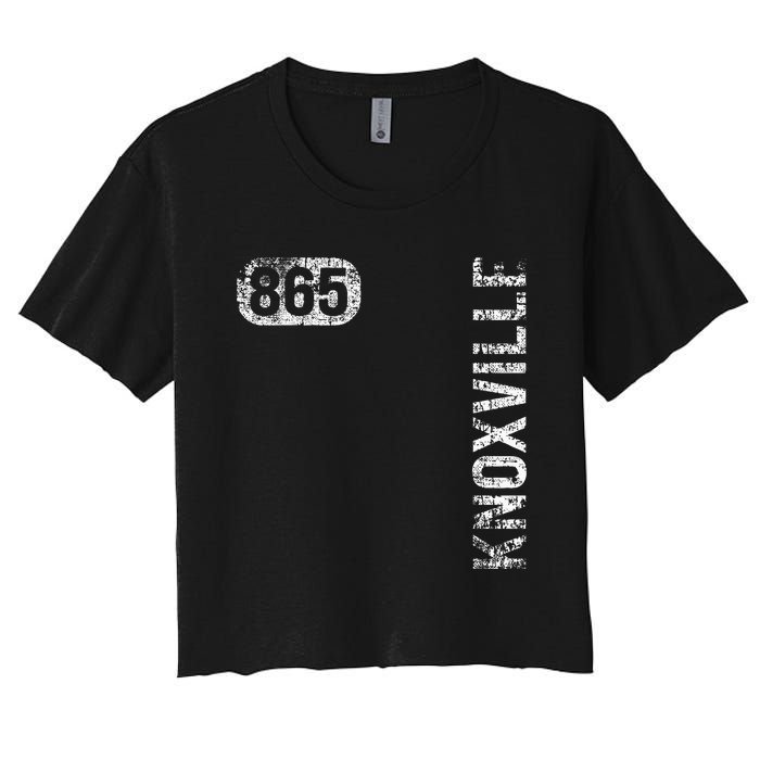 Knoxville Tennessee 865 Area Code Vintage Retro Women's Crop Top Tee