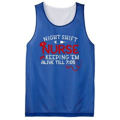 Keeping Them Alive Till 7:05 Funny Night Shift Nurse Gift Mesh Reversible Basketball Jersey Tank