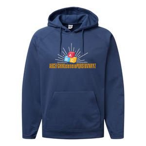 Kindergarten Teacher Abc Klelemeno Pqr Performance Fleece Hoodie