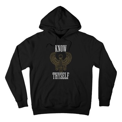 Know Thyself Ancient Egyptian God Horus Kemetic Ankh Gift Hoodie