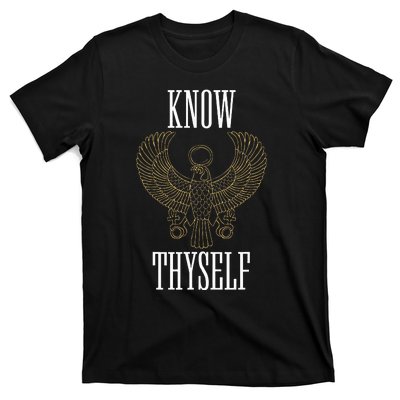 Know Thyself Ancient Egyptian God Horus Kemetic Ankh Gift T-Shirt