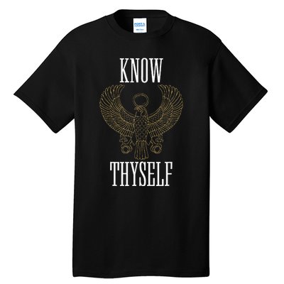 Know Thyself Ancient Egyptian God Horus Kemetic Ankh Gift Tall T-Shirt