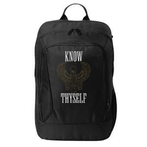 Know Thyself Ancient Egyptian God Horus Kemetic Ankh Gift City Backpack