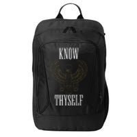 Know Thyself Ancient Egyptian God Horus Kemetic Ankh Gift City Backpack