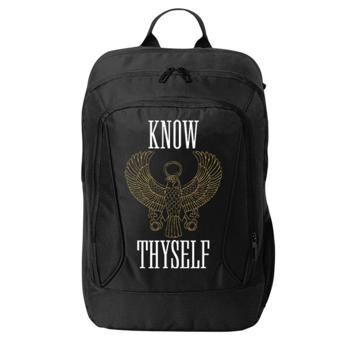 Know Thyself Ancient Egyptian God Horus Kemetic Ankh Gift City Backpack