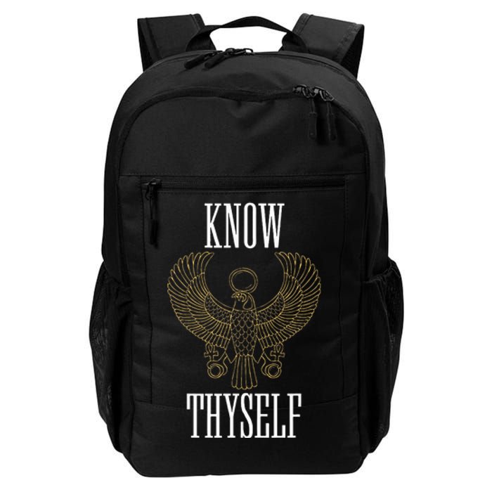 Know Thyself Ancient Egyptian God Horus Kemetic Ankh Gift Daily Commute Backpack