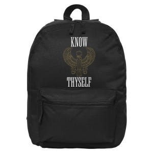 Know Thyself Ancient Egyptian God Horus Kemetic Ankh Gift 16 in Basic Backpack