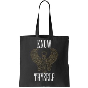 Know Thyself Ancient Egyptian God Horus Kemetic Ankh Gift Tote Bag