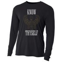 Know Thyself Ancient Egyptian God Horus Kemetic Ankh Gift Cooling Performance Long Sleeve Crew