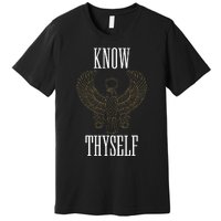 Know Thyself Ancient Egyptian God Horus Kemetic Ankh Gift Premium T-Shirt