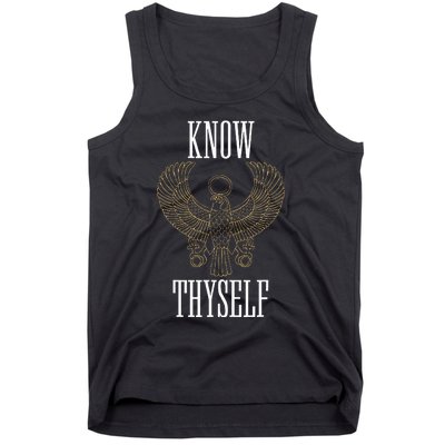 Know Thyself Ancient Egyptian God Horus Kemetic Ankh Gift Tank Top