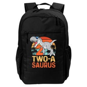 Kids Two A Saurus Rex 2nd Birthday Dinosaur 2 Year Old Daily Commute Backpack