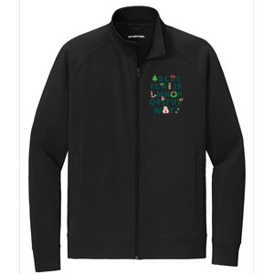 Kindergarten Teacher Abcs Learning School Christmas Alphabet Stretch Full-Zip Cadet Jacket