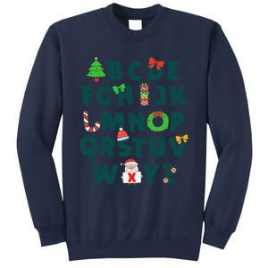 Kindergarten Teacher Abcs Learning School Christmas Alphabet Sweatshirt