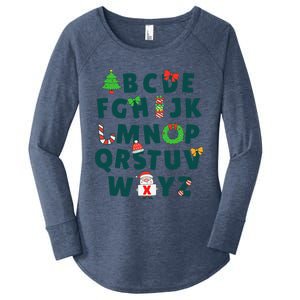 Kindergarten Teacher Abcs Learning School Christmas Alphabet Women's Perfect Tri Tunic Long Sleeve Shirt