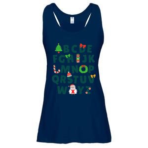 Kindergarten Teacher Abcs Learning School Christmas Alphabet Ladies Essential Flowy Tank