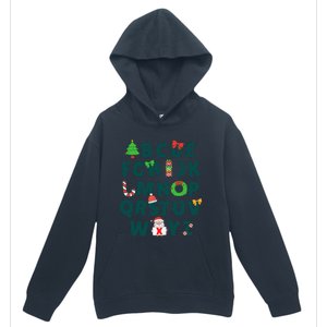 Kindergarten Teacher Abcs Learning School Christmas Alphabet Urban Pullover Hoodie