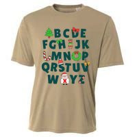 Kindergarten Teacher Abcs Learning School Christmas Alphabet Cooling Performance Crew T-Shirt