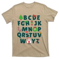 Kindergarten Teacher Abcs Learning School Christmas Alphabet T-Shirt