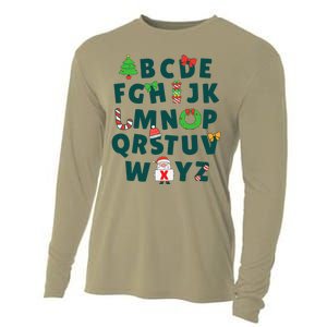 Kindergarten Teacher Abcs Learning School Christmas Alphabet Cooling Performance Long Sleeve Crew