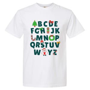 Kindergarten Teacher Abcs Learning School Christmas Alphabet Garment-Dyed Heavyweight T-Shirt