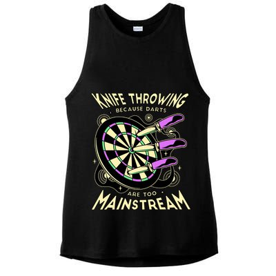 Knife Throwing Because Darts Are Too Mainstream Ladies PosiCharge Tri-Blend Wicking Tank