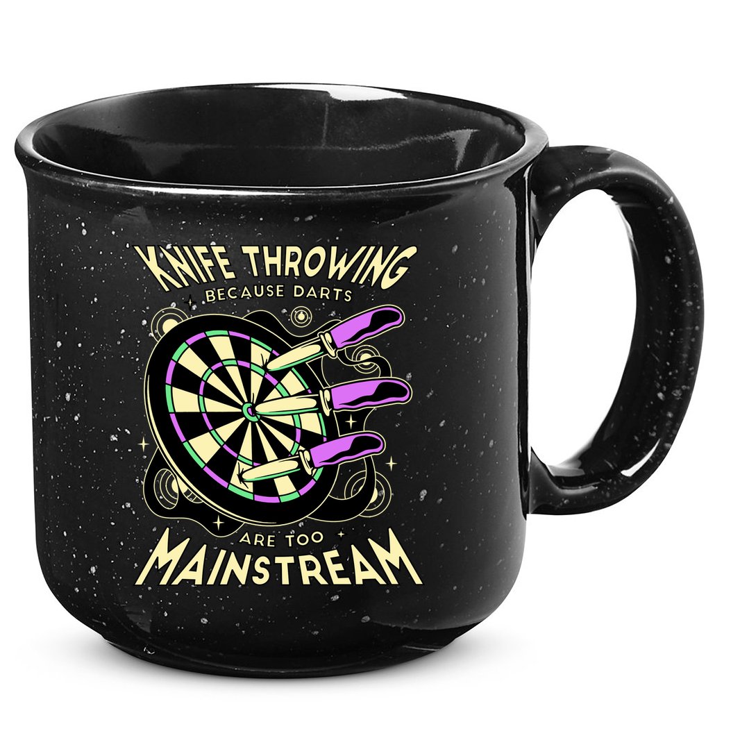 Knife Throwing Because Darts Are Too Mainstream 15oz Campfire Ceramic Mug