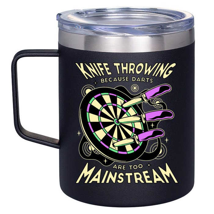 Knife Throwing Because Darts Are Too Mainstream 12oz Stainless Steel Coffee Mug