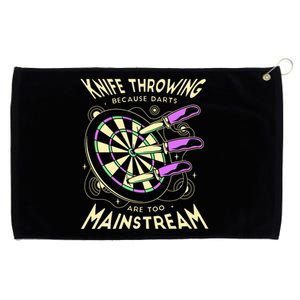 Knife Throwing Because Darts Are Too Mainstream Grommeted Golf Towel