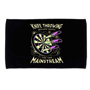 Knife Throwing Because Darts Are Too Mainstream Microfiber Hand Towel