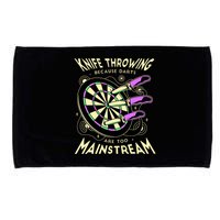 Knife Throwing Because Darts Are Too Mainstream Microfiber Hand Towel
