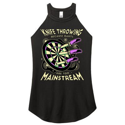 Knife Throwing Because Darts Are Too Mainstream Women's Perfect Tri Rocker Tank