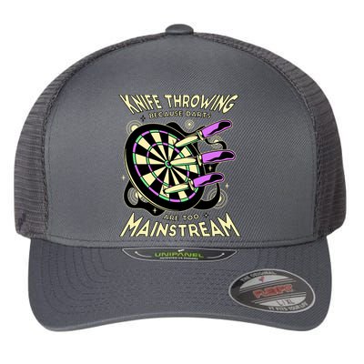 Knife Throwing Because Darts Are Too Mainstream Flexfit Unipanel Trucker Cap