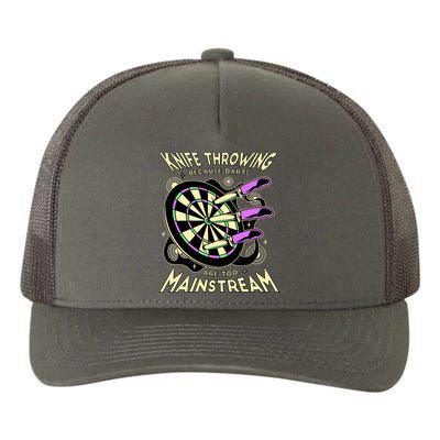 Knife Throwing Because Darts Are Too Mainstream Yupoong Adult 5-Panel Trucker Hat